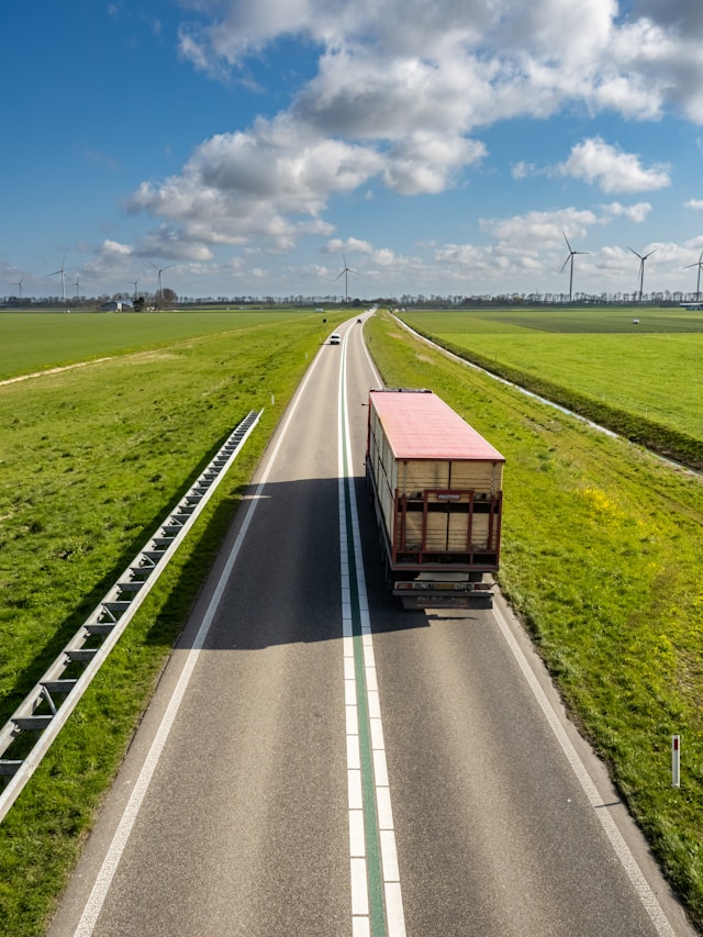 a truck on the road