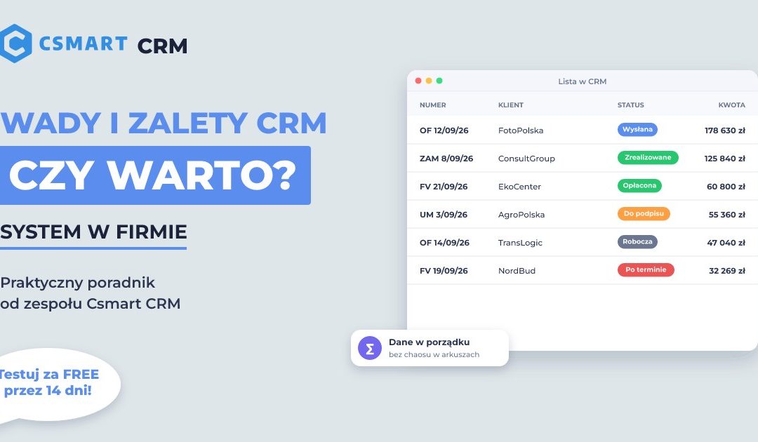 Wady i Zalety CRM – Czy Warto Wdrażać System w Firmie?