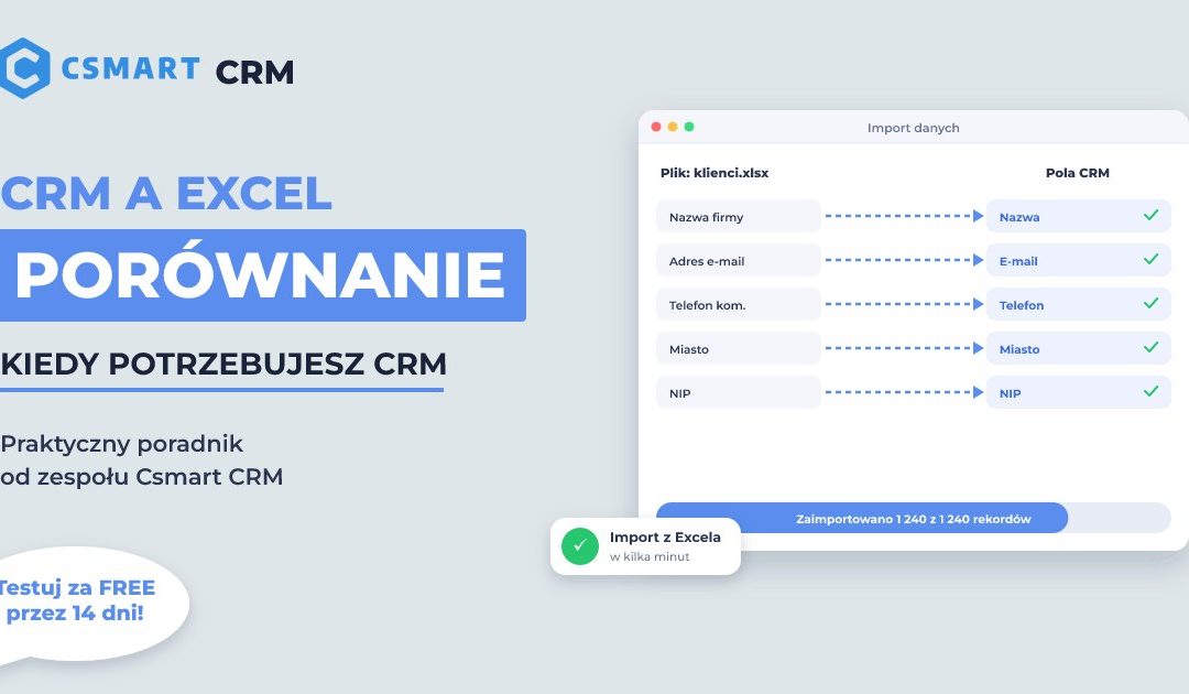 CRM a Excel – Porównanie i Kiedy Potrzebujesz Systemu?