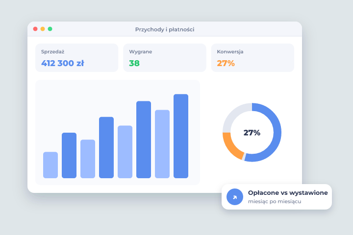 Przychody i płatności - Faktury i KSeF w Csmart CRM