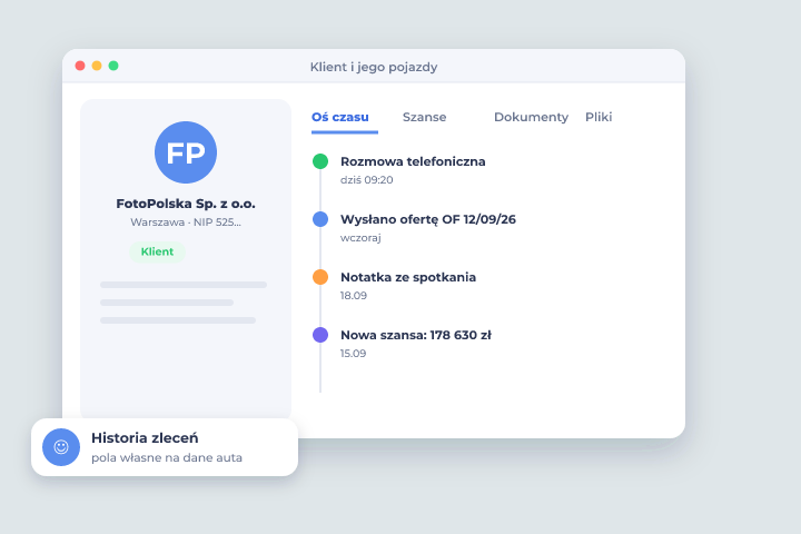 Klient i jego pojazdy - CRM dla branży: Motoryzacja i serwis